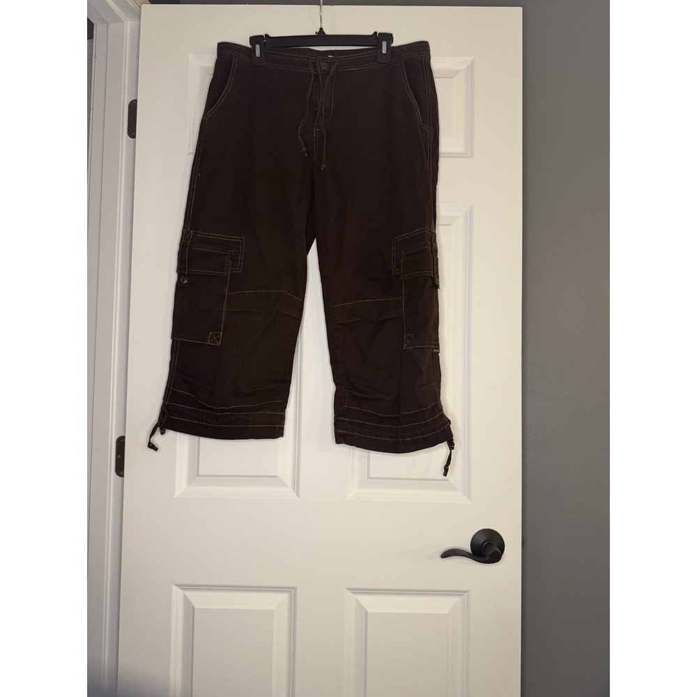 Prana Cargo Capri Pants Brown 14